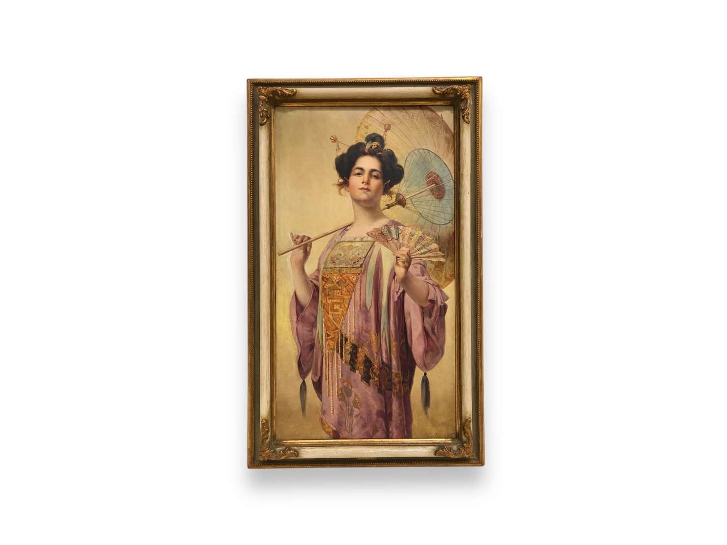 Oscar Pereira da Silva (1867-1939), Gueixa - Óleo s/ tela<br>Ass. inf. direito<br><br>Oscar Pereira da Silva (1867–1939) foi um dos principais nomes do academicismo brasileiro no final do século 