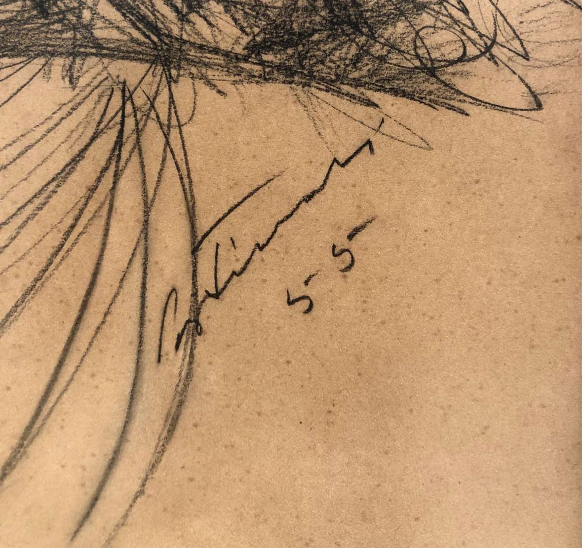 Cândido Portinari (1903-1962), cabeça de mulher, 1955 - Desenho a grafite s/ papel<br>Ass. inf. direito <br>Esta catalogada no Projeto do Portinari sobre número<br>FCO 3014 CR 3494