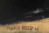 Maria Polo (1937-1983), Abstrato, 1963 - Óleo s/ tela<br>Ass. inf. esquerdo 