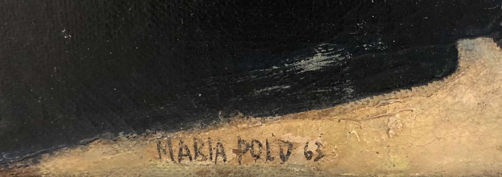Maria Polo (1937-1983), Abstrato, 1963 - Óleo s/ tela<br>Ass. inf. esquerdo 