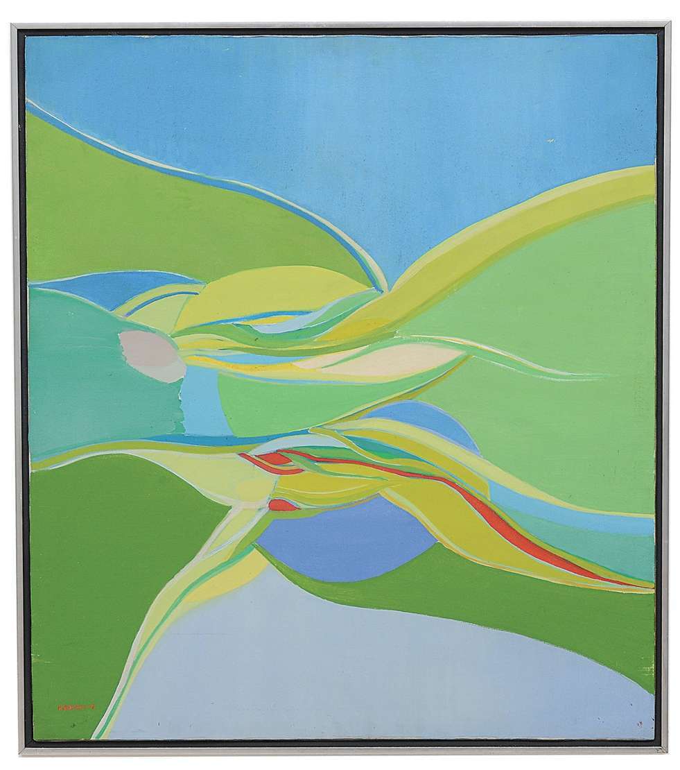 Maria Polo (1937-1983), Sem titulo, 1978 - Óleo s/tela<br>Ass. e datado inf. esquerdo