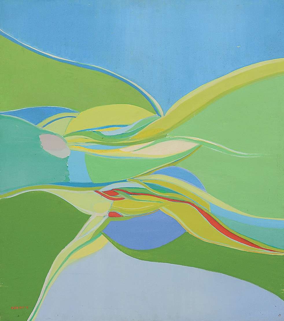 Maria Polo (1937-1983), Sem titulo, 1978 - Óleo s/tela<br>Ass. e datado inf. esquerdo