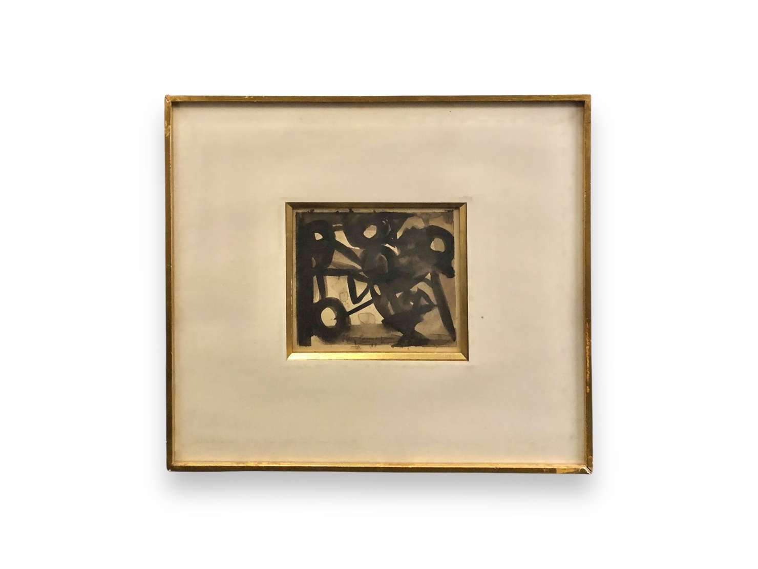 Iberê Camargo (1914-1994),  - Aguada de nanquim sobre papel <br>Ass. inf. central