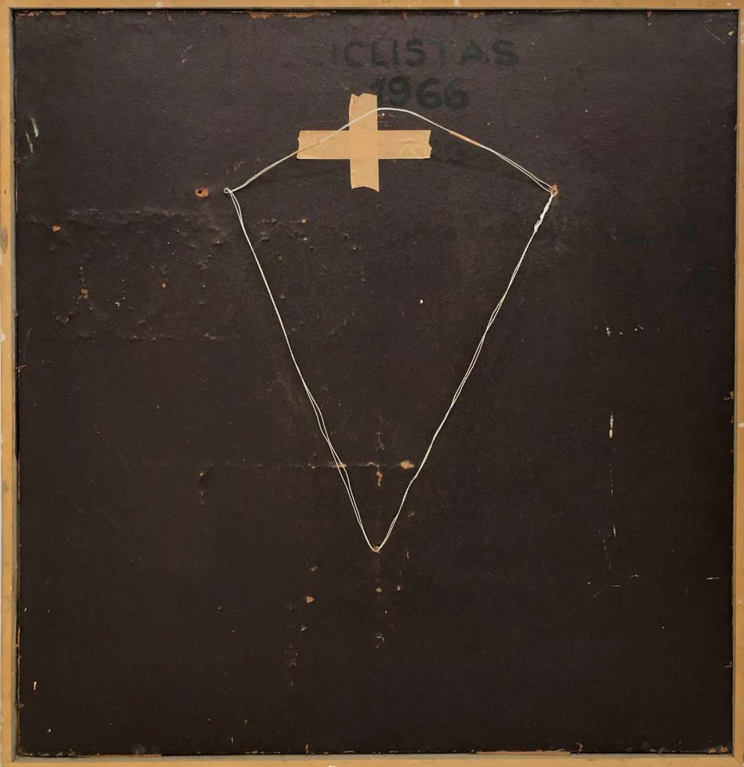 Joaquim Tenreiro (1906-1992), Ciclistas, 1966 - Técnica mista <br>Ass. verso 