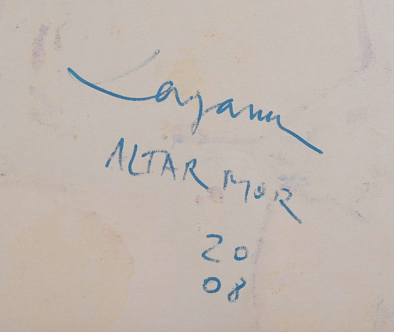 Carlos Vergara (1941), Altamor, 2008 - Monotipia, pintura e carvão s/ lona crua<br>Ass. no verso<br>Importante obra do artista, reproduzido no livro organizado por Paulo Sergio Duaerte  na 