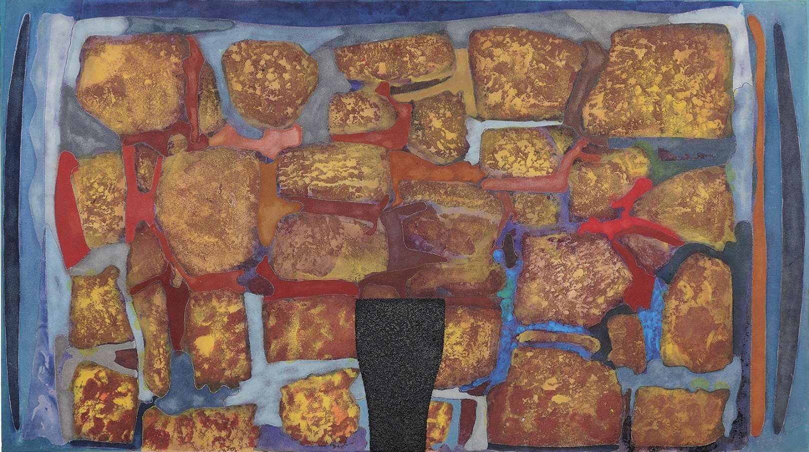 Carlos Vergara (1941), Altamor, 2008 - Monotipia, pintura e carvão s/ lona crua<br>Ass. no verso<br>Importante obra do artista, reproduzido no livro organizado por Paulo Sergio Duaerte  na 