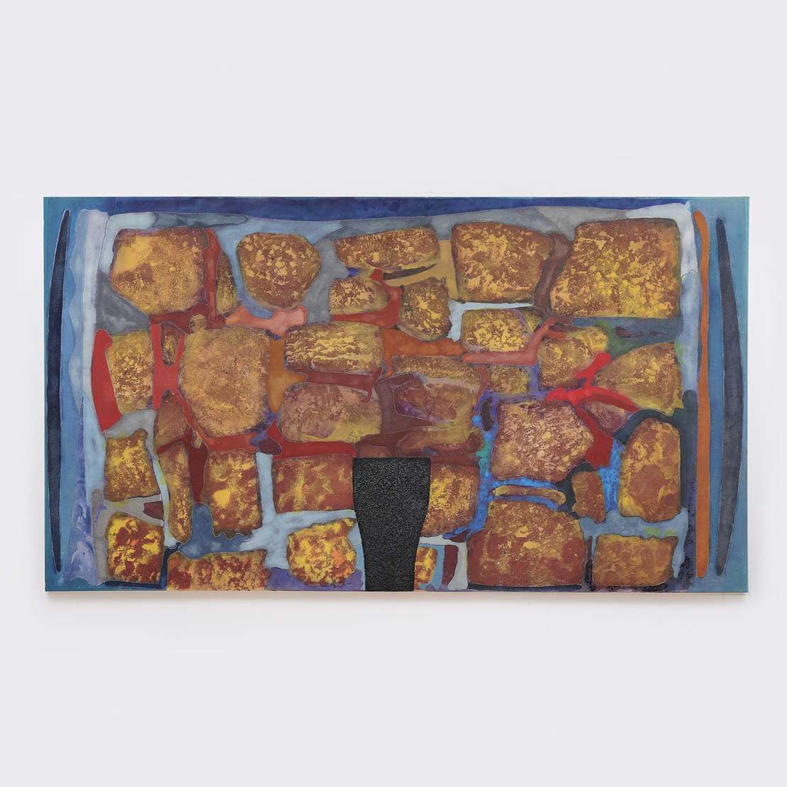 Carlos Vergara (1941), Altamor, 2008 - Monotipia, pintura e carvão s/ lona crua<br>Ass. no verso<br>Importante obra do artista, reproduzido no livro organizado por Paulo Sergio Duaerte  na 