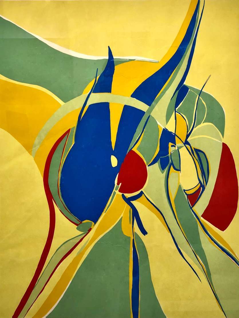 Maria Polo (1937-1983), Sem titulo, 1974 - Serigrafia<br>Ass. Inf. direito<br>Edição 149 de 150