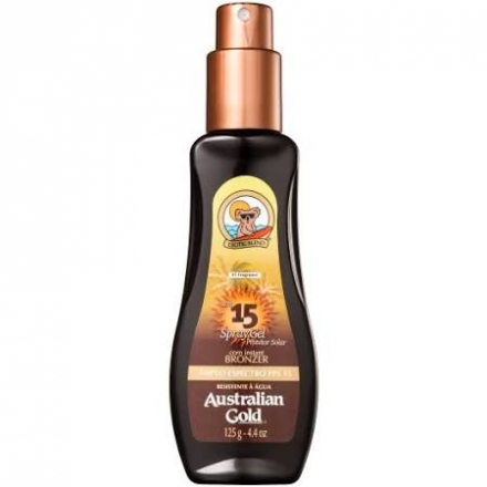 Australian Gold Bronzer Spray Gel FPS-15 - Contém 125g.