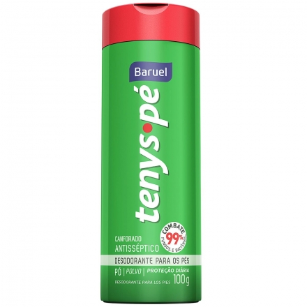 Desodorante Antisséptico Tenys Pé Conforado - Contém 100g. Baruel.