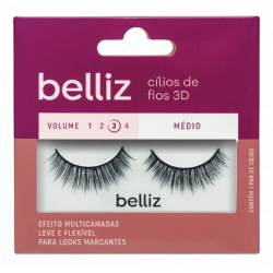 Cílios Belliz 3D Médio - Ref 210