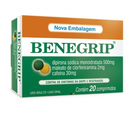 Benegrip - Contém 20 comprimidos