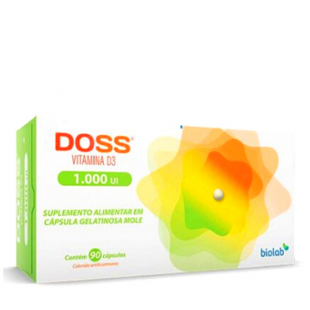 Vitamina D3 Doss 1.000UI com 90 Cápsula Gelatinosa Mole - Biolab