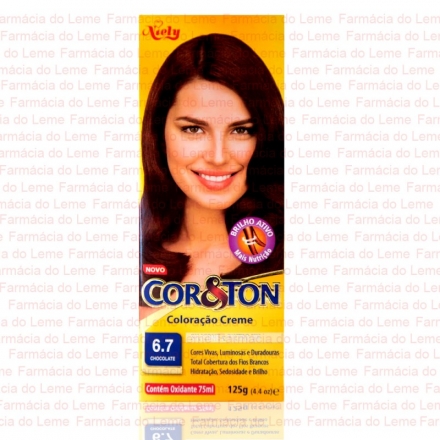 Coloração Creme Cor&Ton Nº 6.7 Chocolate - Contém 125g. Niely