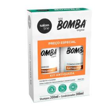 Kit Salon Line SOS Bomba Antiqueda Shampoo 200ml + Condicionador 200ml