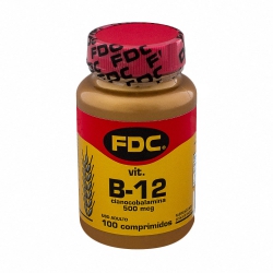 Vitamina B12 500mcg  - Contém 100 Comprimidos. FDC
