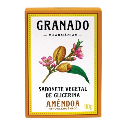 Sabonete Glicerina Amêndoa - Contém 90g. Granado