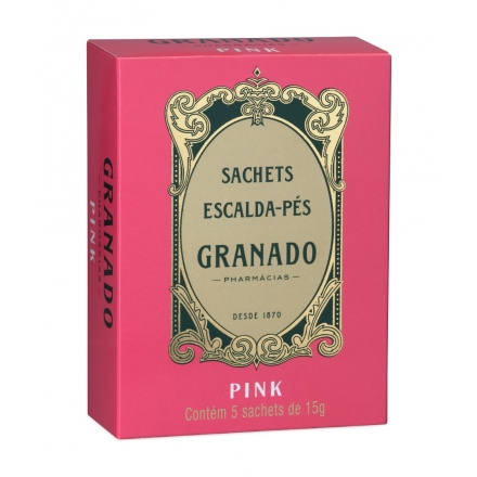 Sachets Escalda-pés Granado Pink - Contém 5 Sachês de 15 g. Granado