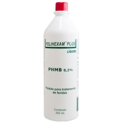 Polihexam Plus 0,2% Líquido - Contém 350 ml. Helianto Polihexam Plus 0,2% Líquido - Contém 350 ml. Helianto