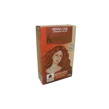 Tintura Henna Pó Hennfort Chocolate - Contém 65g. Hennfort
