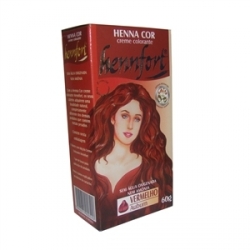 Tintura Henna Creme Hennfort Vermelho.- Contém 60g. Hennfort