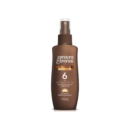 Óleo Bronzeador Cenoura & Bronze FPS 6 Spray 110ml Óleo Bronzeador Cenoura & Bronze FPS 6 Spray 110ml