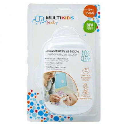Aspirador Nasal de Sucção para Bebê 0+m - Multikids  BB139 ASPIRADOR NASAL DE SUCCAO MULTIKIDS BABY BB139