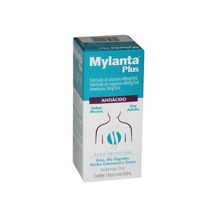 Mylanta Plus Menta - Contém 240ml. Johnson