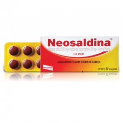 Neosaldina Dipirona 300mg + mucato de isometepteno 30mg + cafeína 30mg - Contém 20 Drágeas. Nycomed Neosaldina Dipirona 300mg + mucato de isometepteno 30mg + cafeína 30mg - Contém 20 Drágeas. Nycomed