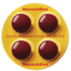 Neosaldina Dipirona 300mg + mucato de isometepteno 30mg + cafeína 30mg - Contém 4 Drágeas. Nycomed Neosaldina Dipirona 300mg + mucato de isometepteno 30mg + cafeína 30mg - Contém 4 Drágeas. Nycomed