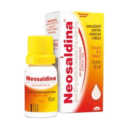 Neosaldina Gotas Dipirona 300mg + mucato de isometepteno 30mg + cafeína 30mg - Contém 15ml. Nycomed Neosaldina Gotas Dipirona 300mg + mucato de isometepteno 30mg + cafeína 30mg - Contém 15ml. Nycomed