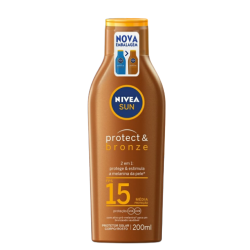 Protetor Solar Nivea Protect & Bronzer FPS-15 200ml - Nivea