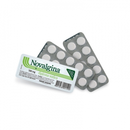 Novalgina Dipirona Sódica 500mg Uso Adulto e Adolescentes acima de 15 anos - Contém 10 Comprimidos. Sanofi Aventis