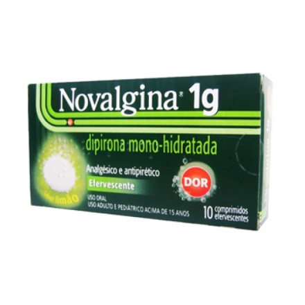 Novalgina Efervescente Sabor Limão 1g - Contém 10 Comprimidos. Sanofi-Aventis