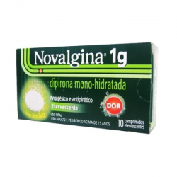 Novalgina Efervescente Sabor Limão 1g - Contém 10 Comprimidos. Sanofi-Aventis