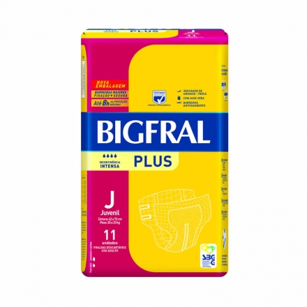 Fralda Bigfral Plus Juvenil - Contém 11 Unidades. PomPom