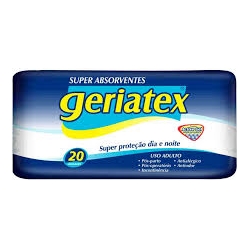 Super Absorvente Geriatex Uso Adulto - Contém 20 Unidades. Geriatex