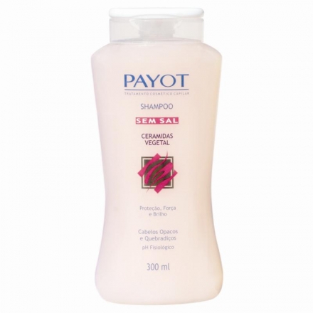 Shampoo Sem Sal Ceramidas Vegetal Cabelos Opacos e Quebradiços - Contém 300ml. Payot