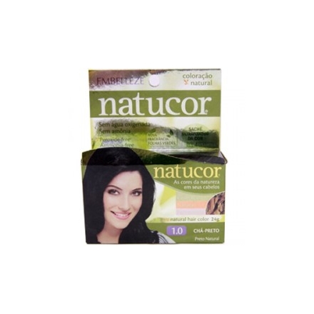 Tintura Natucor Pó 1.0 Chá Preto. Embelleze