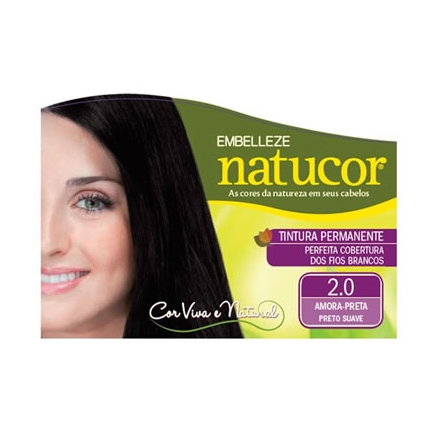Tintura Natucor Pó 2.0 Amora Preto. Embelleze