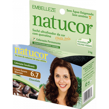 Tintura Natucor Pó 6.7 Chocolate. Embelleze