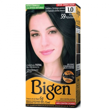 Tintura Bigen 59 Preto Azulado - Contém 6g. Cless Cosméticos