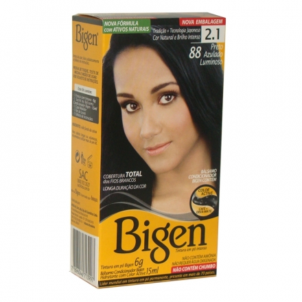 Tintura Bigen 88 Preto Azulado Luminoso - Contém 6g. Cless Cosméticos