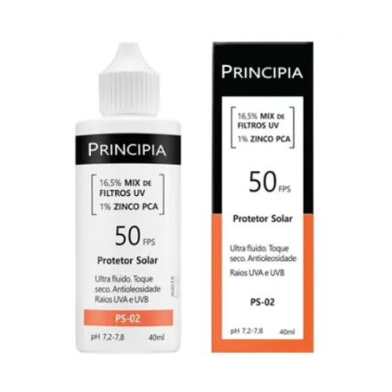Protetor Solar  FPS 50 Toque Seco Anti oliosidade PS-02 com 40ml