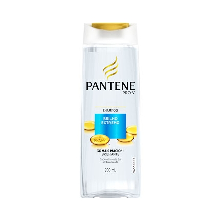 Shampoo Pantene Brilho Extremo - Contém 200ml. Procter
