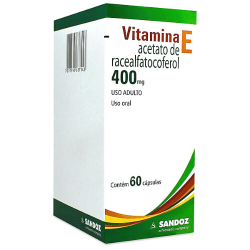 Vitamina E 400mg com 60 Cápsulas - Sandoz