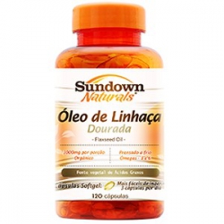 Óleo de Linhaça 1000mg  - Contém 120 Cápsulas.  Sundown Naturals