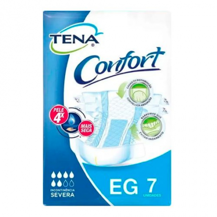 Fralda Geriátrica Tena Confort Unissex EG com 7 Unidades Fralda Geriátrica Tena Confort Unissex EG com 7 Unidades