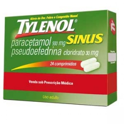 Tylenol Sinus  Uso Adulto - Contém 24 Comprimidos. Tylenol Sinus  Uso Adulto - Contém 24 Comprimidos.