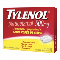 Tylenol Star 500mg - Contém 20 Comprimidos. Johnson. Tylenol Star 500mg - Contém 20 Comprimidos. Johnson.